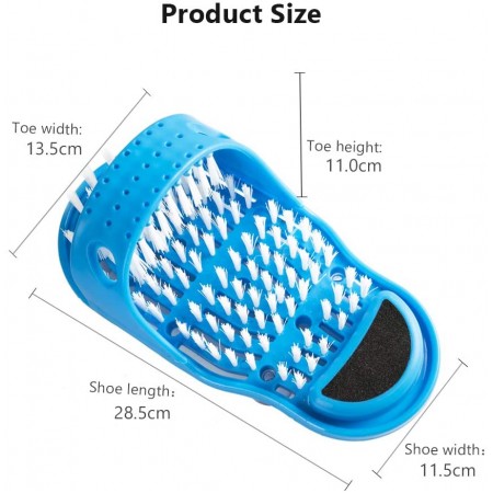 Meidong Foot Scrubber Massager Scrub Cleaner Dead Skin Exfoliator Callus Remover for Shower Floor with Pumice Stone and Suction Cups